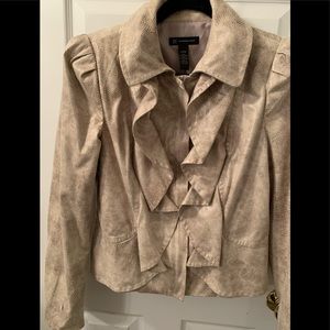 INC snakeskin print jacket